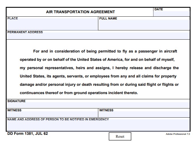 Download dd Form 1381