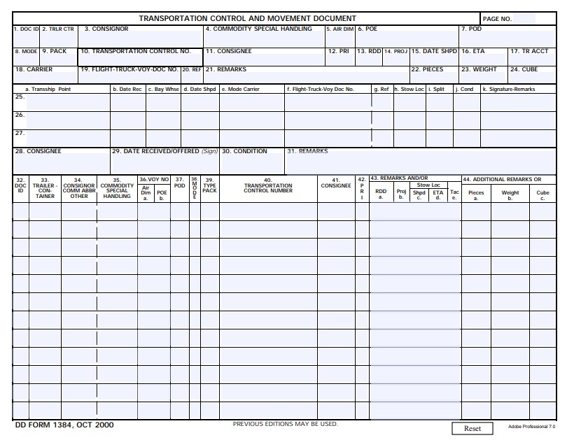 Download dd Form 1384