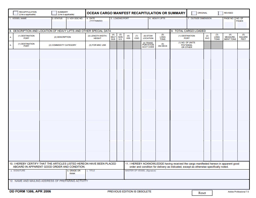 Download dd Form 1386