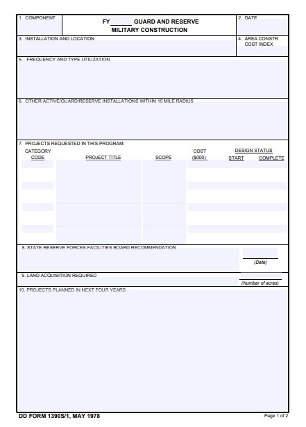 Download dd Form 1390S