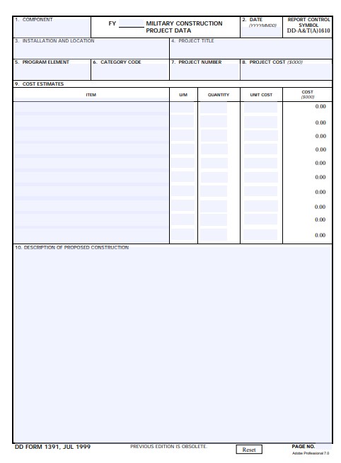 Download dd Form 1391