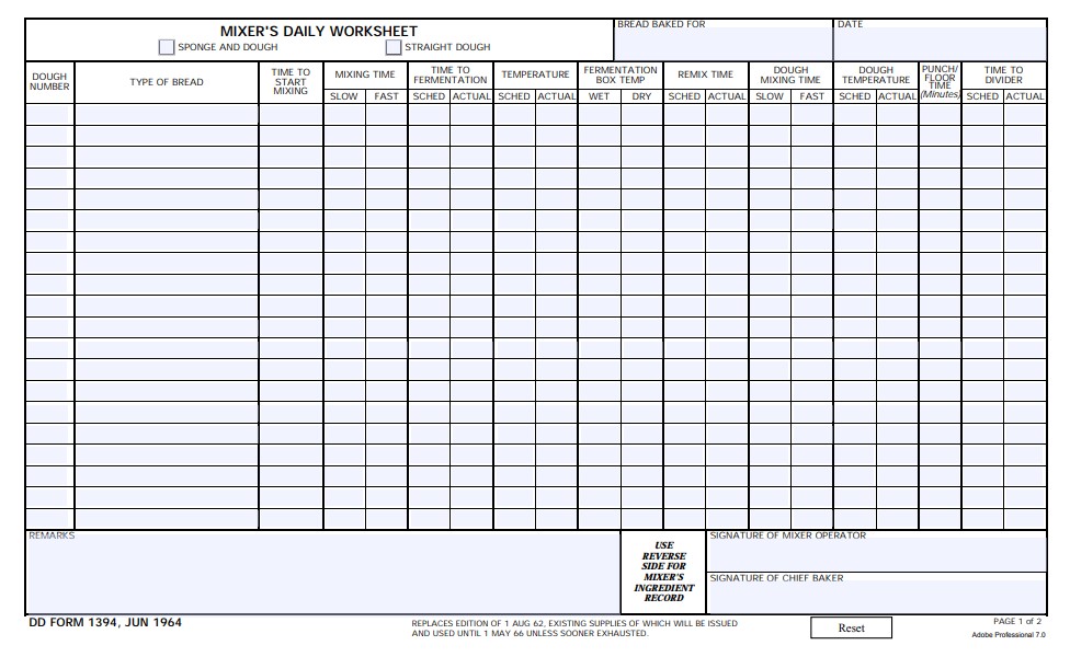 Download dd Form 1394