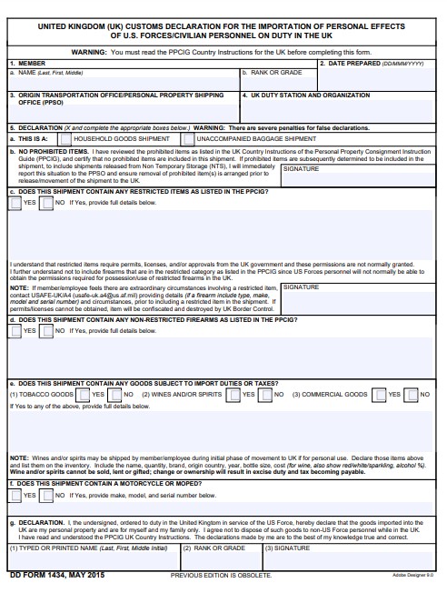 Download dd Form 1434