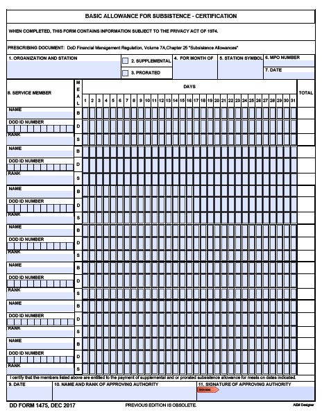 Download dd Form 1475