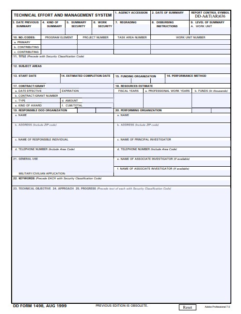 Download dd Form 1498