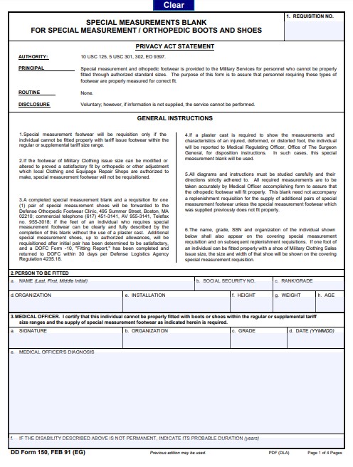 Download dd Form 150