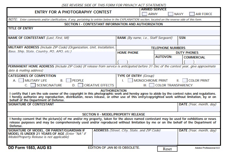 Download dd Form 1553