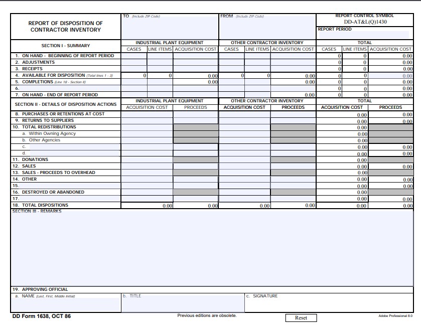 Download dd Form 1638