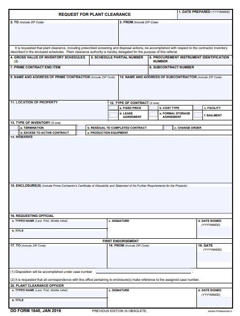 Download dd Form 1640