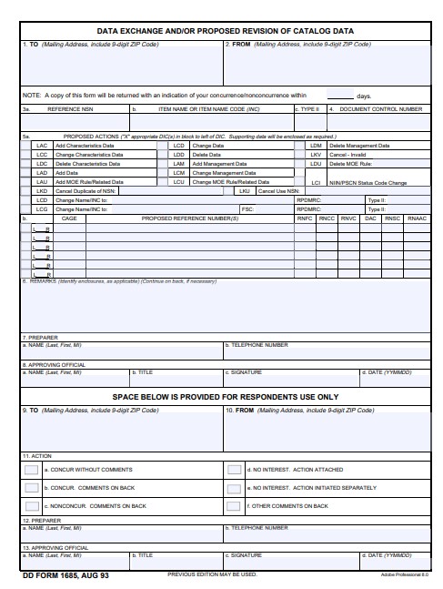 Download dd Form 1685