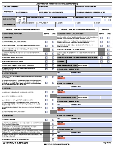 Download dd Form 1748-1