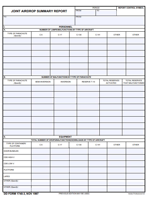 Download dd Form 1748-3 