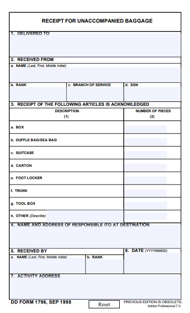 Download dd Form 1796