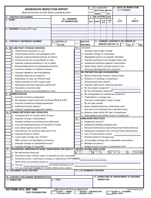 Download dd Form 1812