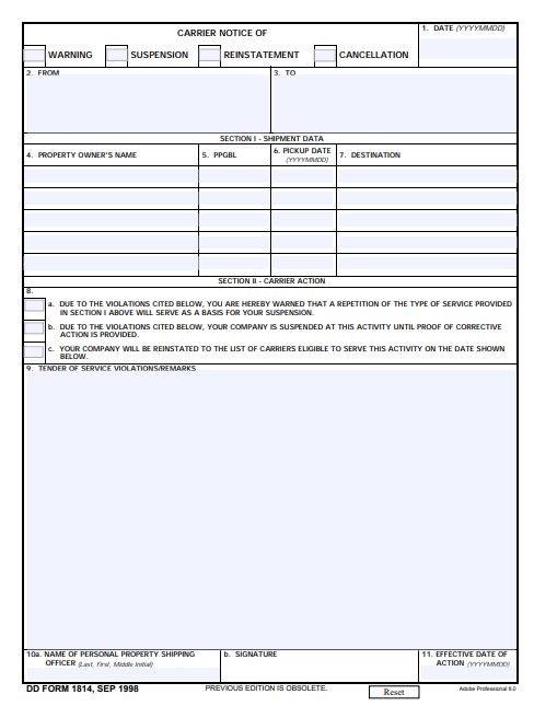 Download dd Form 1814