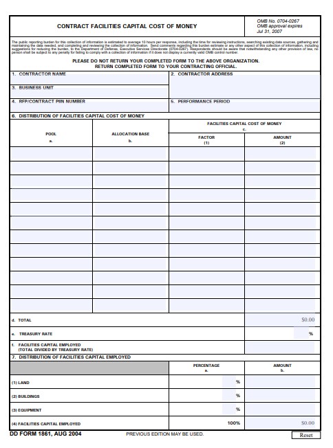 Download dd Form 1861