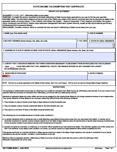 Download dd Form 2058-1