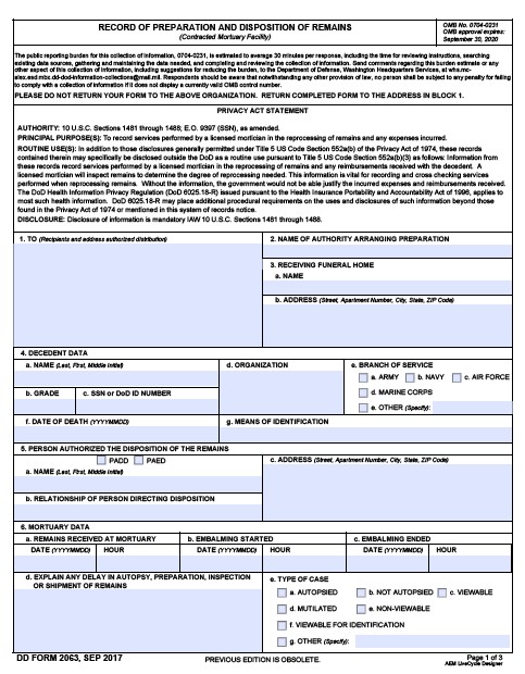 Download dd Form 2063