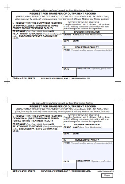 Download dd Form 2138