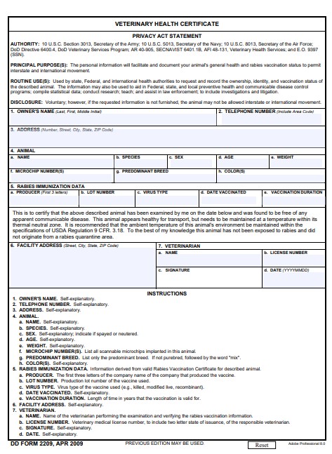 Download dd Form 2209