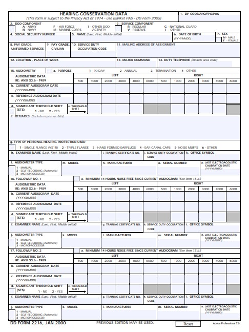 Download dd Form 2216