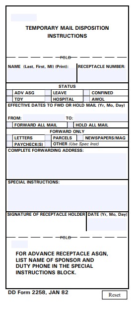 Download dd Form 2258