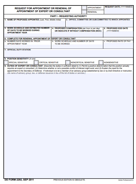 Download dd Form 2292