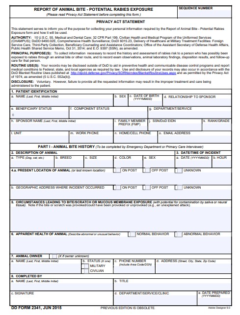 Download dd Form 2341