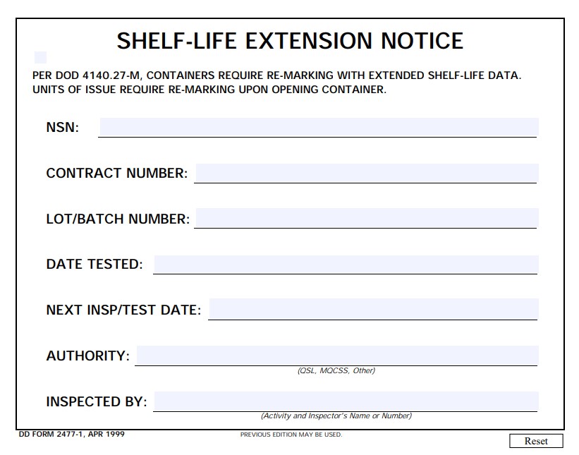 Download dd Form 2477-1