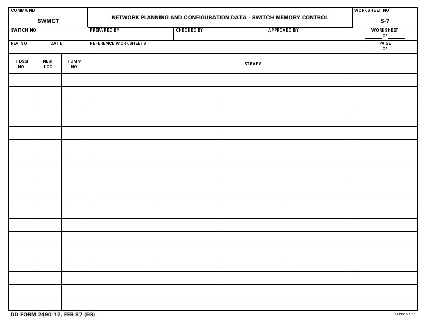 Download dd Form 2490-12