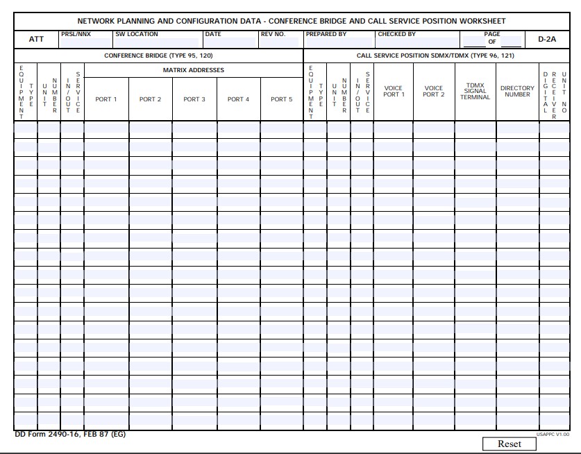 Download dd Form 2490-16