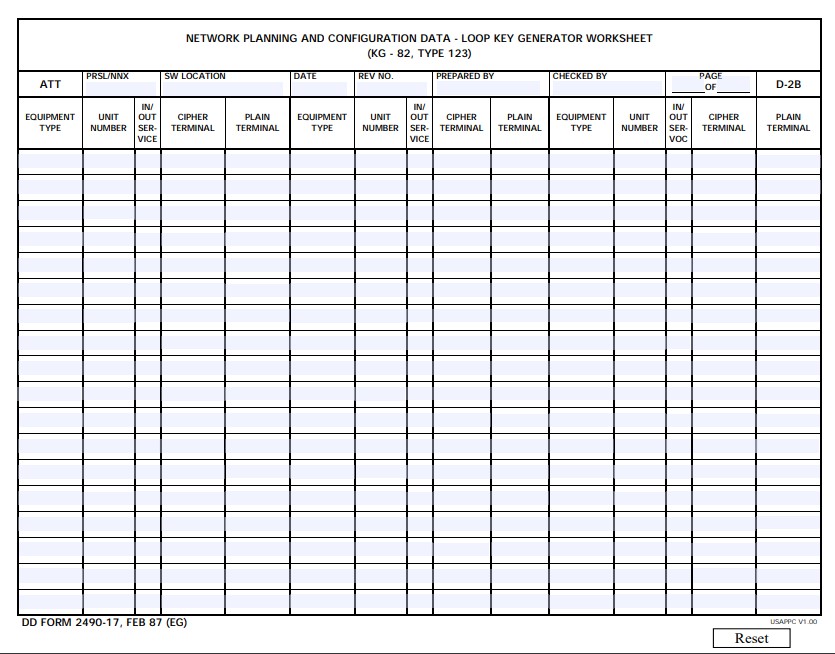 Download dd Form 2490-17