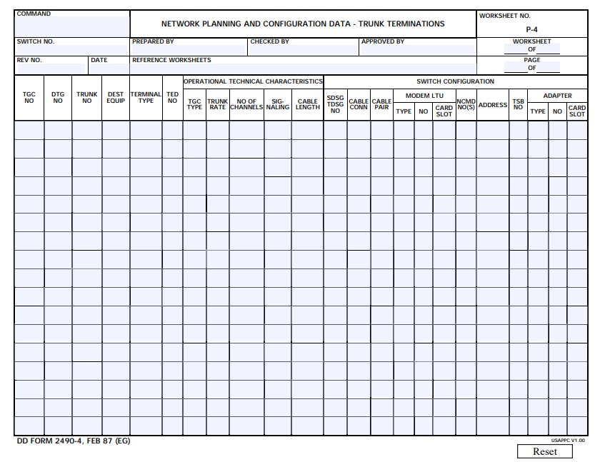 Download dd Form 2490-4