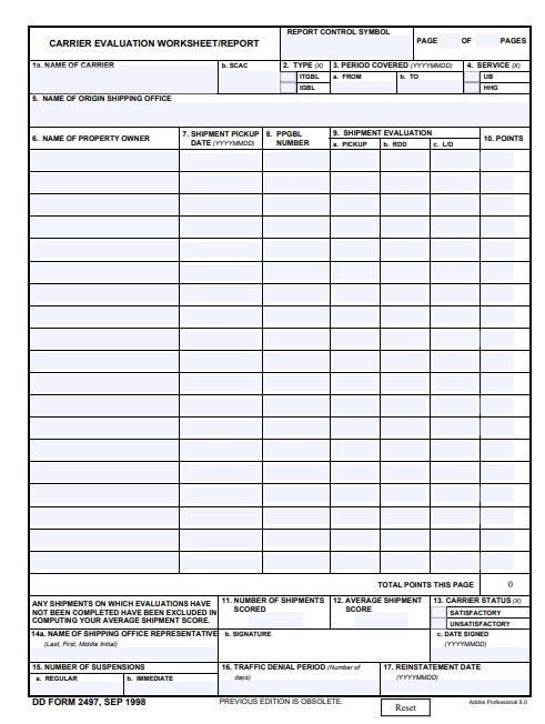 Download dd Form 2497