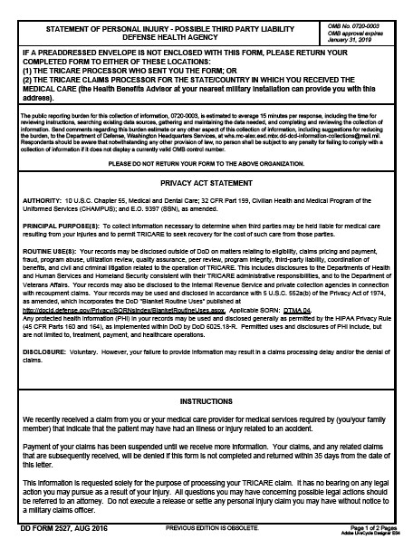 Download dd Form 2527