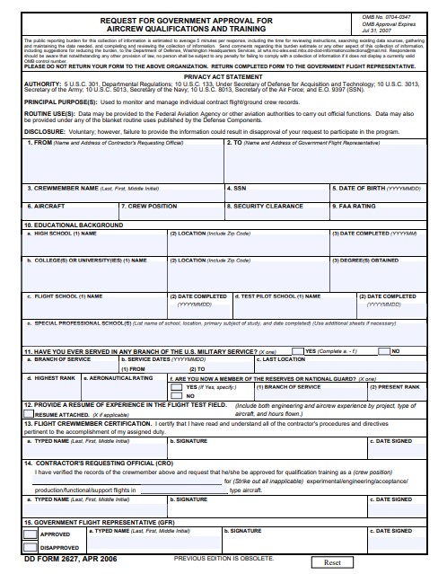 Download dd Form 2627