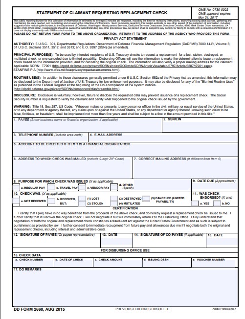 Download dd Form 2660