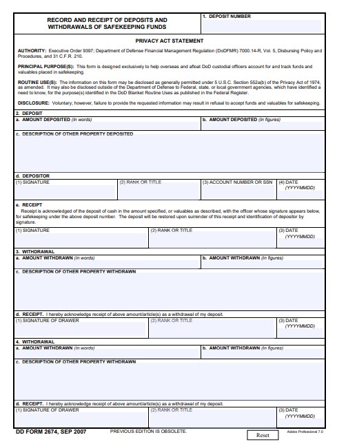 Download dd Form 2674