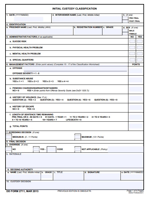 Download dd Form 2711