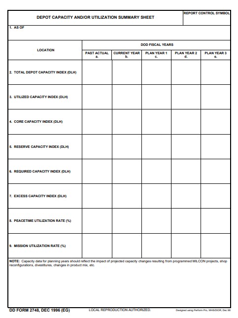 Download dd Form 2748