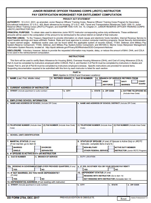 Download dd Form 2754