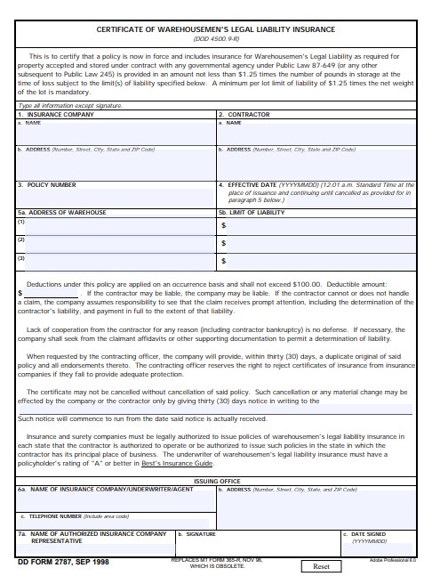 Download dd Form 2787