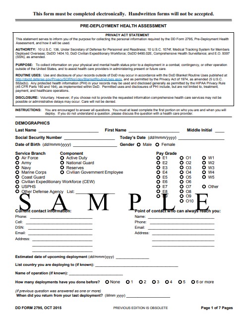 Download dd Form 2795