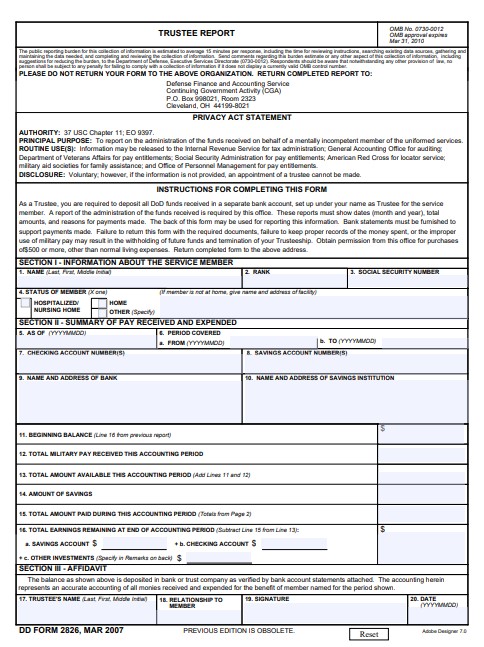 Download dd Form 2826