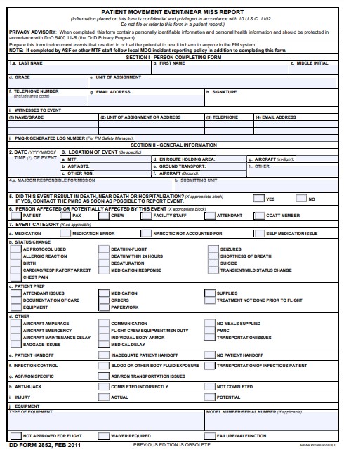 Download dd Form 2852