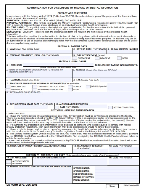 Download dd Form 2870