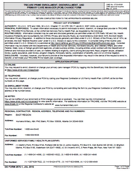 Download dd Form 2876-1