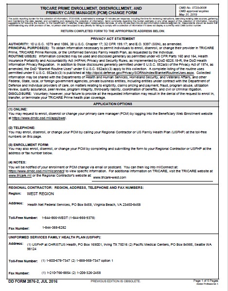 Download dd Form 2876-2