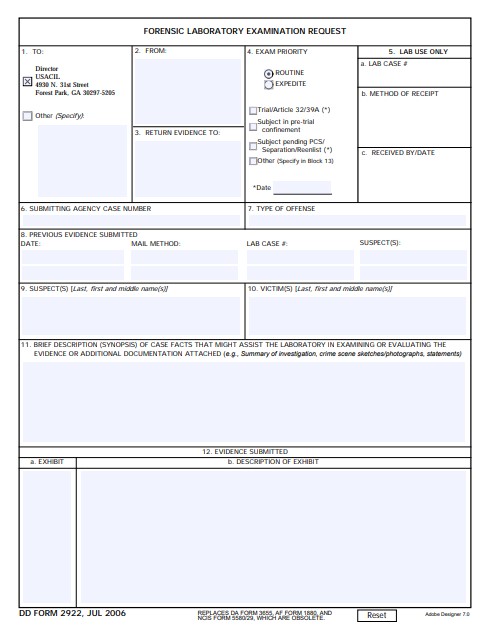 Download dd Form 2922