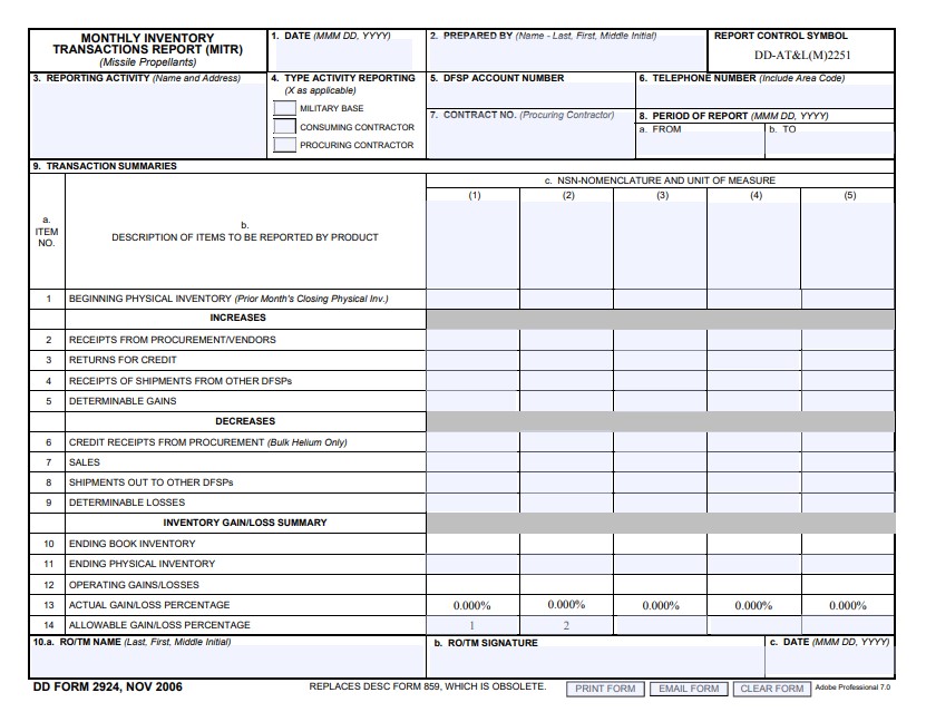 Download dd Form 2924